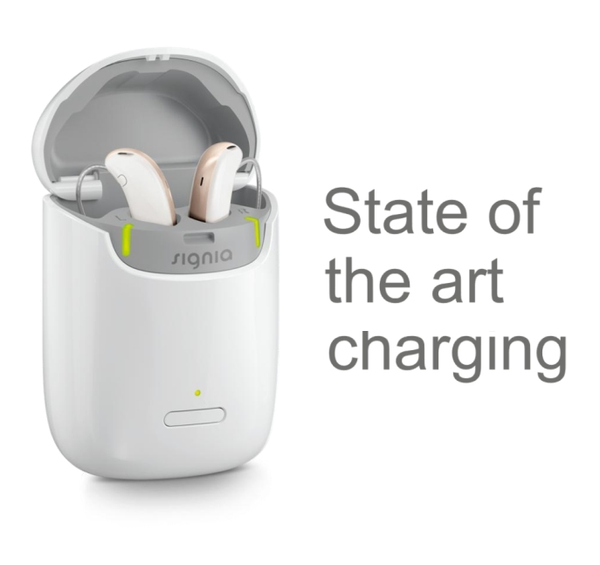 Signia Styletto Xperience 3X Hearing Aids with FREE On-The-Go Charger Included! (Pair)